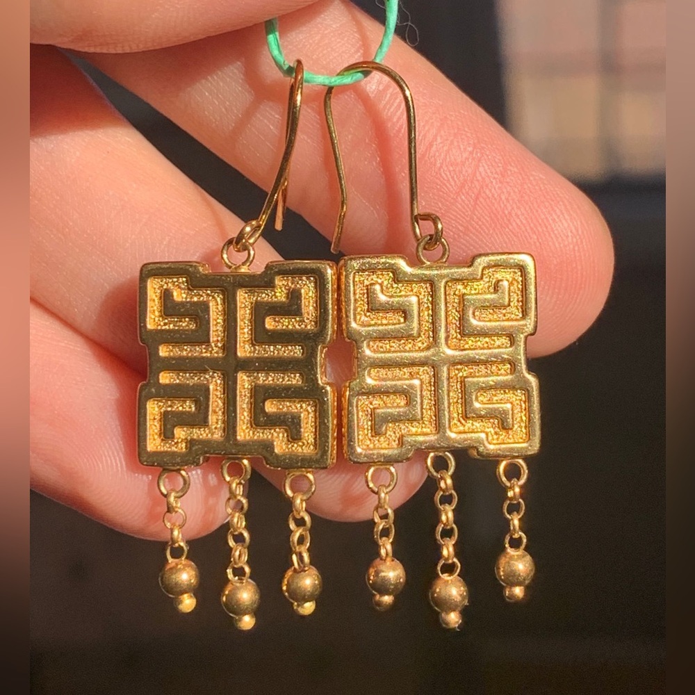 14k gold dangle earrings